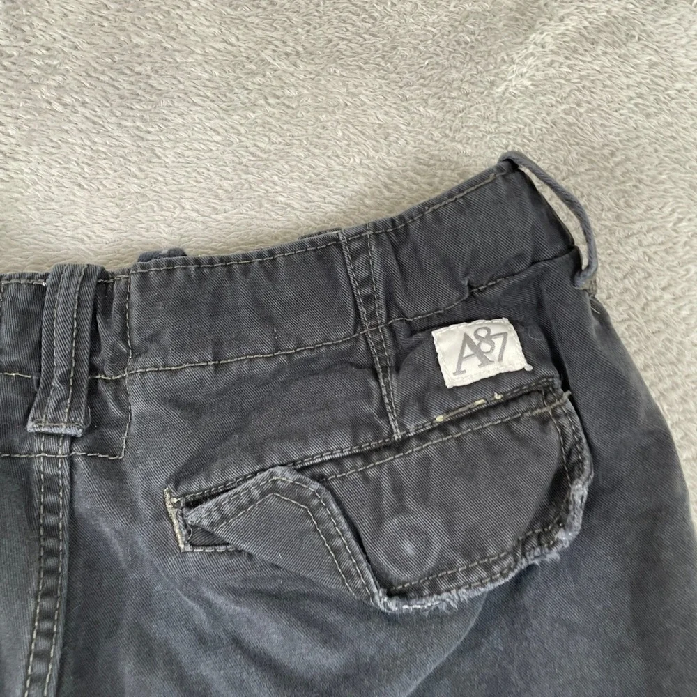 Vintage Aeropostale Cargo Shorts Mens 32 Black Y2K Baggy Cotton Utility Skater